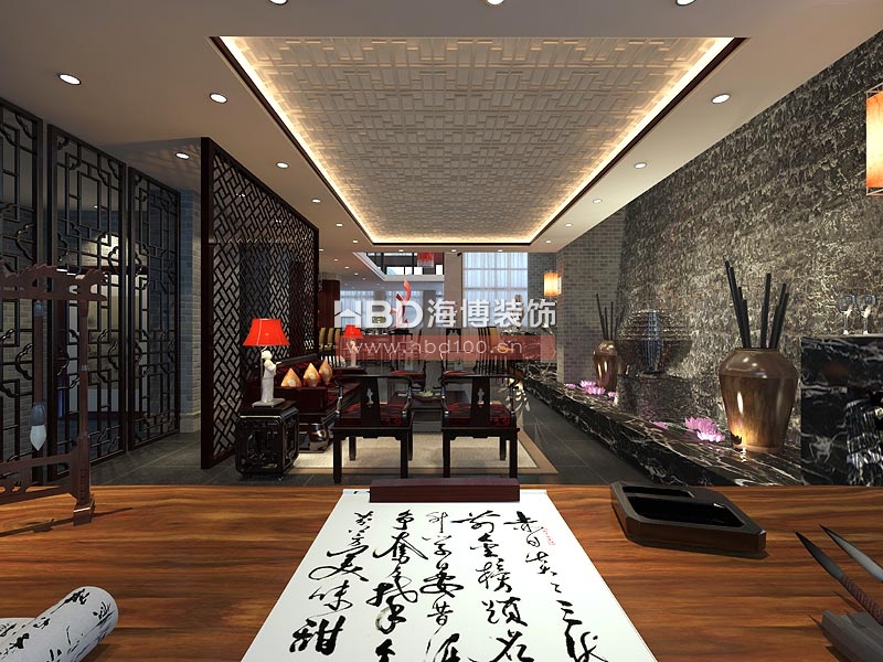 日熙貿(mào)易公司會所設計 書法區(qū)