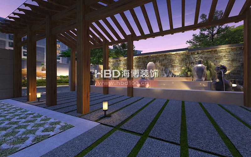 日熙貿(mào)易公司會所設計 入戶花園